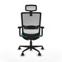 Piqueras Y Crespo Haches Chaise de Bureau Turquoise et Blanc avec Mécanisme Sincro/Traslack