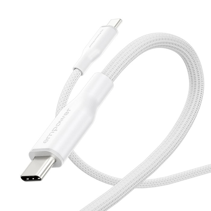 PanzerGlass empower Racing Câble USB-C vers USB-C 60W, 1,2 m, Blanc