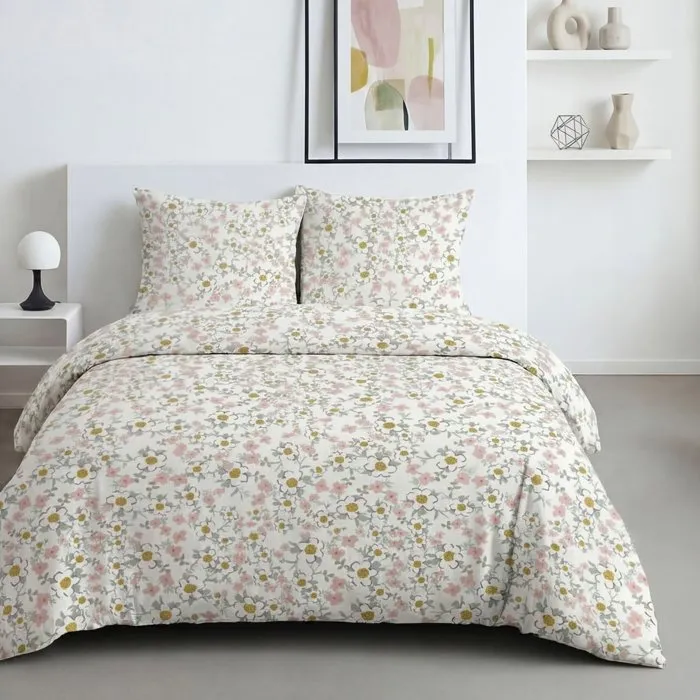 Today Parure de lit imprimé floral type Liberty TODAY SUNSHINE, 260 x 240 cm Today Parure de lit imprimé floral type Liberty TODAY SUNSHINE, 260 x 240 cm