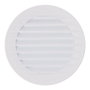 Edm Grille de ventilation ronde encastrable avec moustiquaire Ø90 mm ABS blanc