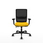 PIQUERAS Y CRESPO Chaise Haches Synchrone/Traslack Jaune et Noir