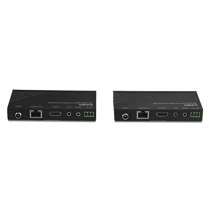 Lindy - Kit Extender HDMI HDBaseT 4K/30Hz 70 m Cat.6 avec PoC, IR Bidirectionnel et RS-232 - Transmission Vidéo sur Longue Distance