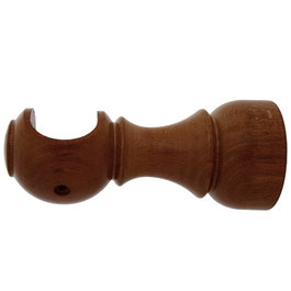 RIEL CHYC Support en bois lisse ouvert noyer ø 20 x 68 mm