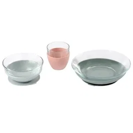 Béaba Coffret Repas Verre Eucalyptus 4 pièces