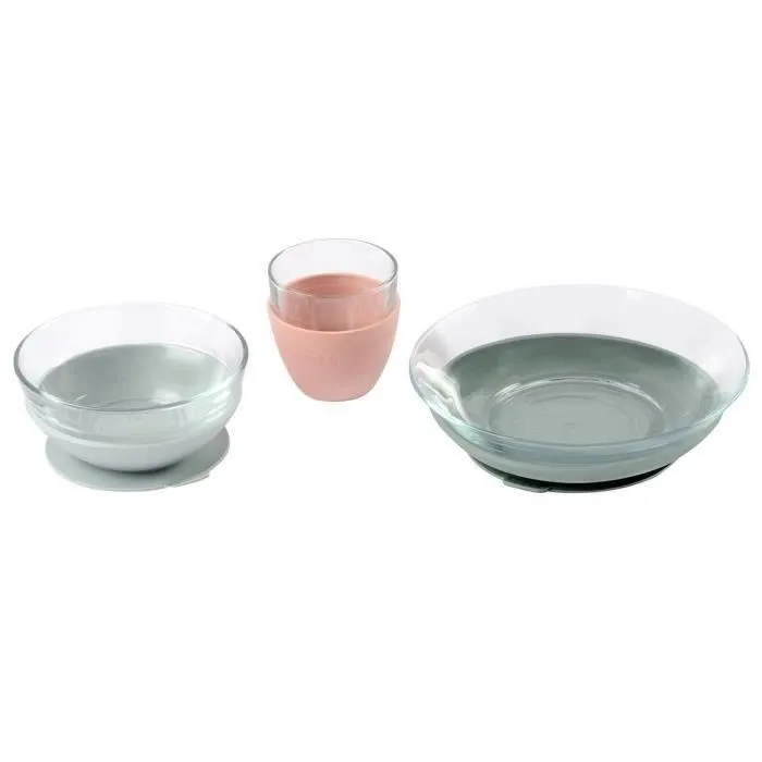 Béaba Coffret Repas Verre Eucalyptus 4 pièces Béaba Coffret Repas Verre Eucalyptus 4 pièces