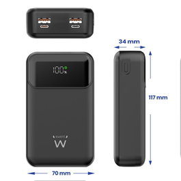 Ewent EW1164 Powerbank 20000mAh 65W USB-C Charge Rapide 3 Ports
