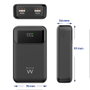 Ewent EW1164 Powerbank 20000mAh 65W USB-C Charge Rapide 3 Ports