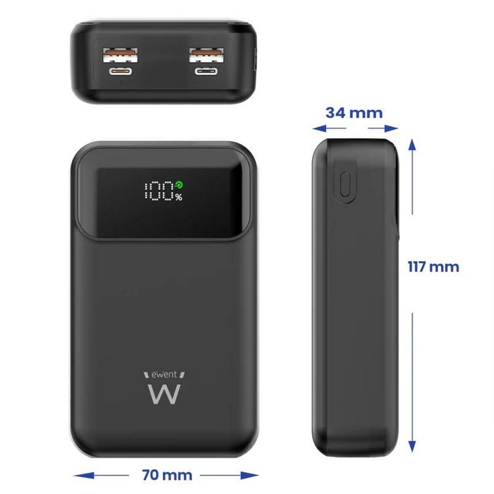 Ewent Powerbank EW1164 20000mAh 65W Noir