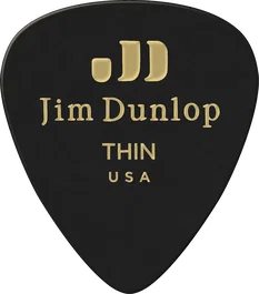 Dunlop Pack 12 Púas Genuine Celluloid Classic Noir - Fine