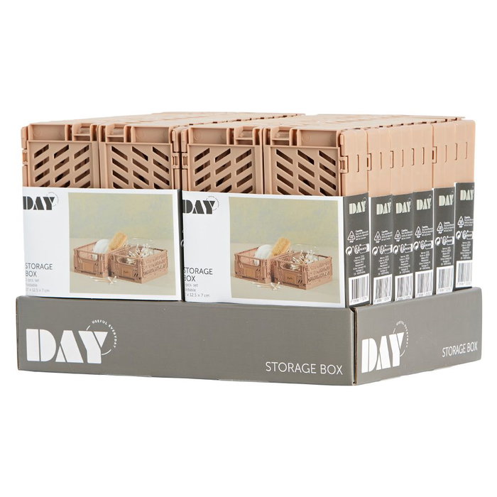 Day Lot de 2 boîtes de rangement pliables arena 17 x 12,5 x 7 cm Day Lot de 2 boîtes de rangement pliables arena 17 x 12,5 x 7 cm