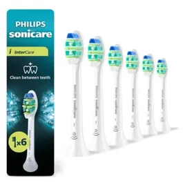 Philips Lot de 6 têtes de brosse à dents Sonicare InterCare HX9006/87 blanches