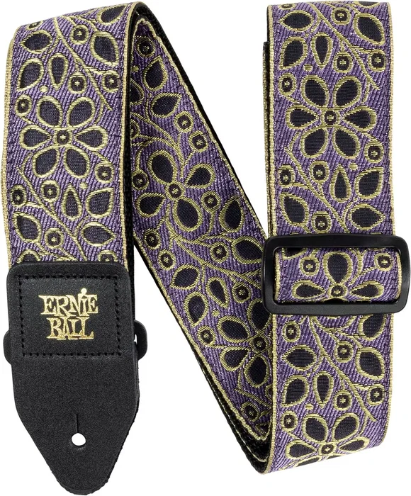 ERNIEBALL Correa Guitare/Basse Jacquard - Jasmine & Juice - Sangle Polypropylène Réglable 41"-72"