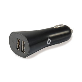 Conceptronic CUSBCAR4A Chargeur Voiture 2 Ports USB 2.4A Noir