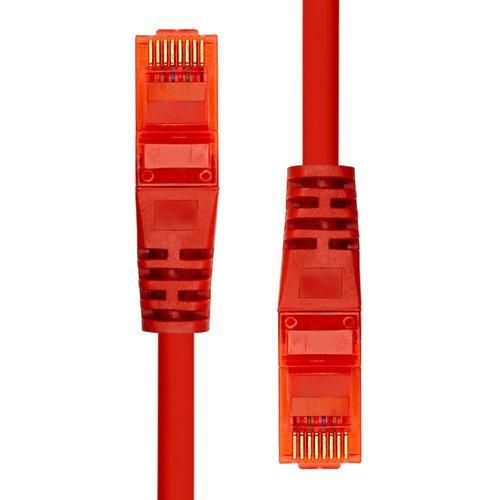ProXtend Câble Ethernet CAT6 U/UTP CCA PVC Rouge 7 mètres - Câble RJ45 pour réseau avec âmes en aluminium gainé de cuivre