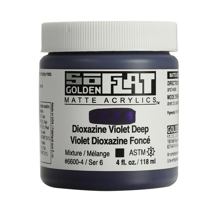Golden Peinture acrylique SoFlat Violet Dioxazine Foncé 118 ml Golden Peinture acrylique SoFlat Violet Dioxazine Foncé 118 ml