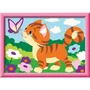 Ravensburger 12023219 - CreArt Kids - Kit de peinture par numéros - Chat avec papillons - Pour enfant dès 7 ans - Toile 13x18 cm avec cadre