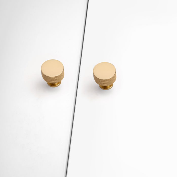 Emuca Lot de 10 boutons pour meubles Argos, diamètre 30mm, Aluminium, Or