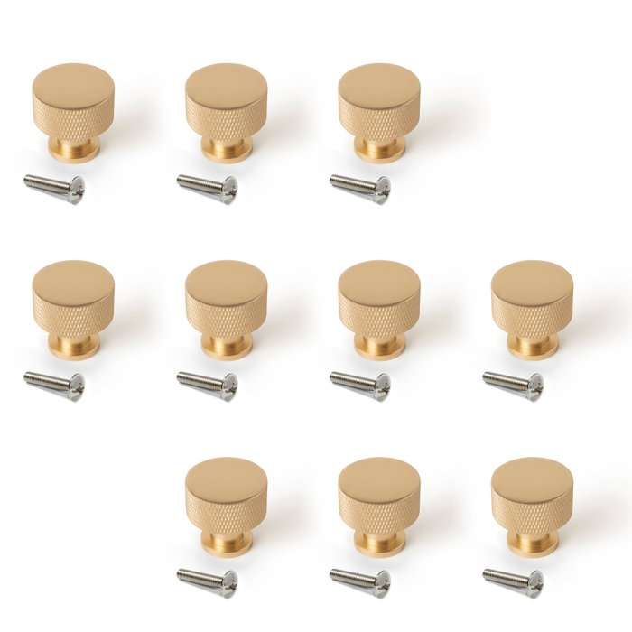 Emuca Lot de 10 boutons pour meubles Argos, diamètre 30mm, Aluminium, Or Emuca Lot de 10 boutons pour meubles Argos, diamètre 30mm, Aluminium, Or