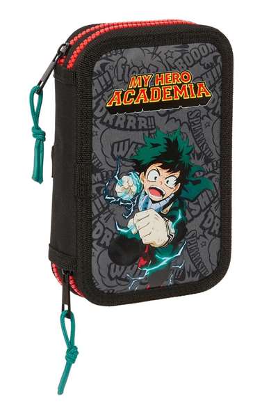 Safta Plumier double piquage 28 pièces My Hero Academia pour enfants - 12,5 x 19,5 x 4 cm Safta Plumier double piquage 28 pièces My Hero Academia pour enfants - 12,5 x 19,5 x 4 cm