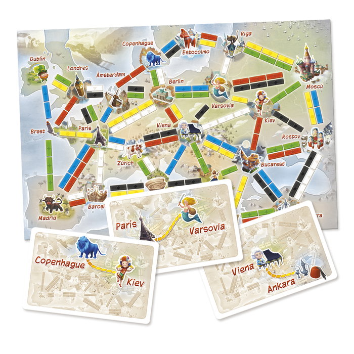 Asmodee ¡Aventureros al Tren! El Primer Viaje - Jeu de plateau pour enfants dès 6 ans, version espagnole, 2 à 4 joueurs, 15-30 min