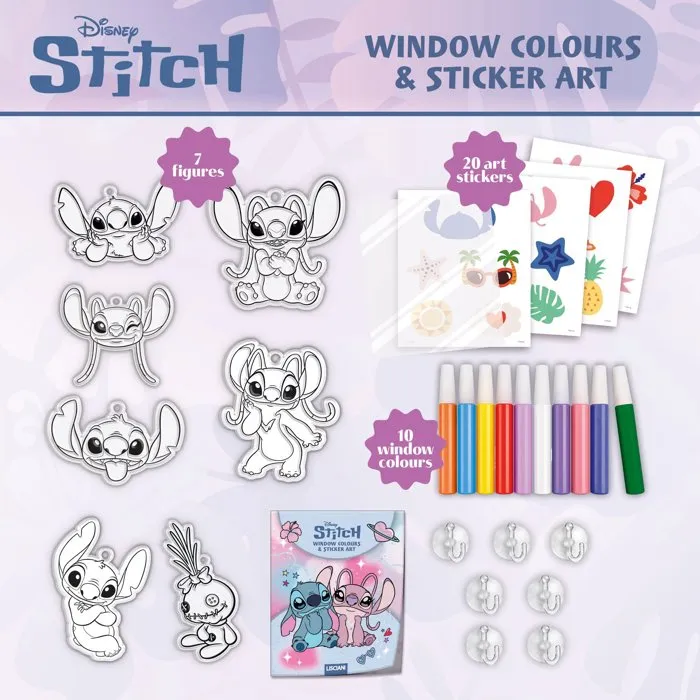 Lisciani Giochi Stitch & Angel Fenêtres à Décorer - Coffret créatif
