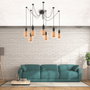 Home Deco Light Lampe Araignée de 7 ampoules avec câbles tressés