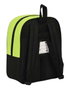Safta Mochila Guarderia - Sac à dos adapté au chariot Real Betis Balompié 22x27x10 cm pour enfants de 3 ans, Polyester 600D, Noir et Vert Lime