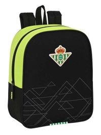Safta Mochila Guarderia - Sac à dos adapté au chariot Real Betis Balompié 22x27x10 cm pour enfants de 3 ans, Polyester 600D, Noir et Vert Lime