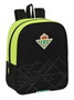 Safta Mochila Guarderia - Sac à dos adapté au chariot Real Betis Balompié 22x27x10 cm pour enfants de 3 ans, Polyester 600D, Noir et Vert Lime