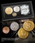 The Noble Collection Replica Harry Potter – Répliques des pièces de Gringotts en or 24 carats, argent et cuivre avec certificat