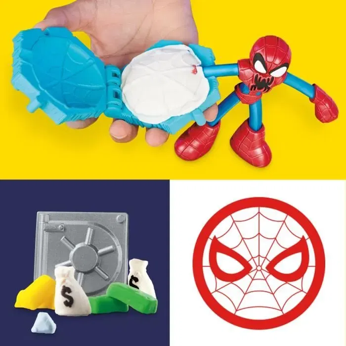 Play-Doh - Coffret Attaque Tranchante Spider-Man Marvel - 2 Figurines Flexibles, 7 Accessoires et Pâte à Modeler - Jouet d'Imagination pour Enfants Dès 4 Ans Play-Doh - Coffret Attaque Tranchante Spider-Man Marvel - 2 Figurines Flexibles, 7 Accessoires et Pâte à Modeler - Jouet d'Imagination pour Enfants Dès 4 Ans