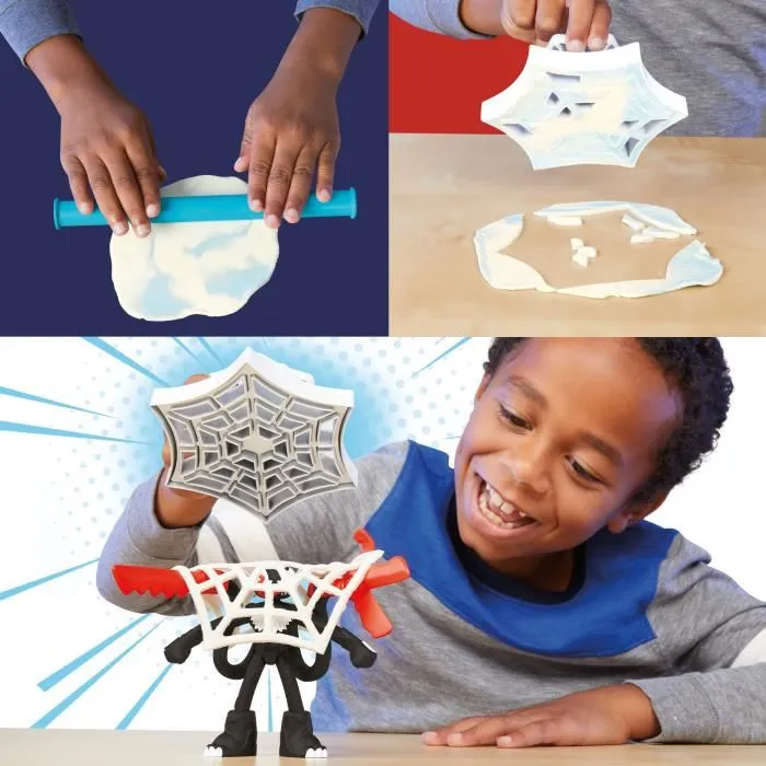 Play-Doh - Coffret Attaque Tranchante Spider-Man Marvel - 2 Figurines Flexibles, 7 Accessoires et Pâte à Modeler - Jouet d'Imagination pour Enfants Dès 4 Ans Play-Doh - Coffret Attaque Tranchante Spider-Man Marvel - 2 Figurines Flexibles, 7 Accessoires et Pâte à Modeler - Jouet d'Imagination pour Enfants Dès 4 Ans
