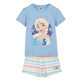 Cerdá Pyjama Court En Jersey Pour Enfant 4 Ans Thème Frozen Disney - Bleu Clair