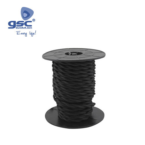 GSC Evolution Cable textile tressé 10M (2x0.75mm) Negro GSC Evolution Cable textile tressé 10M (2x0.75mm) Negro