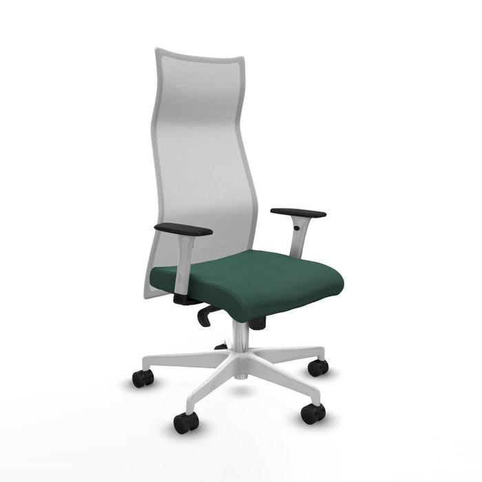 Piqueras y Crespo Chaise de Bureau Albacete Vert Bouteille et Blanc Piqueras y Crespo Chaise de Bureau Albacete Vert Bouteille et Blanc
