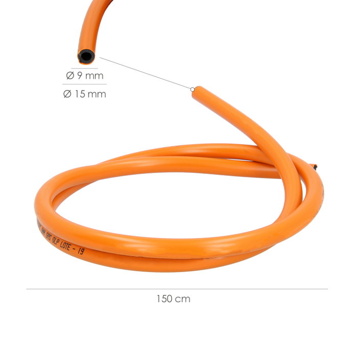 WOLFPACK LINEA PROFESIONAL Kit Butane avec tuyau de 1,5 m et 2 colliers WOLFPACK LINEA PROFESIONAL Kit Butane avec tuyau de 1,5 m et 2 colliers