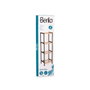 BERILO Étagère carrée 4 étagères en bambou noir