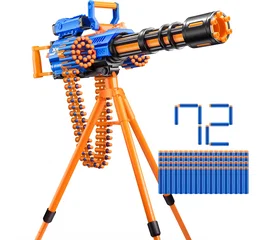 Zuru Xshot - Pistolet sur trépied motorisé Rage Fire avec 72 fléchettes - Tir en rafale et stabilité optimale