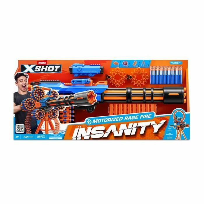 Zuru XSHOT Motorized Rage Fire Pistolet sur trépied avec 72 fléchettes Zuru XSHOT Motorized Rage Fire Pistolet sur trépied avec 72 fléchettes