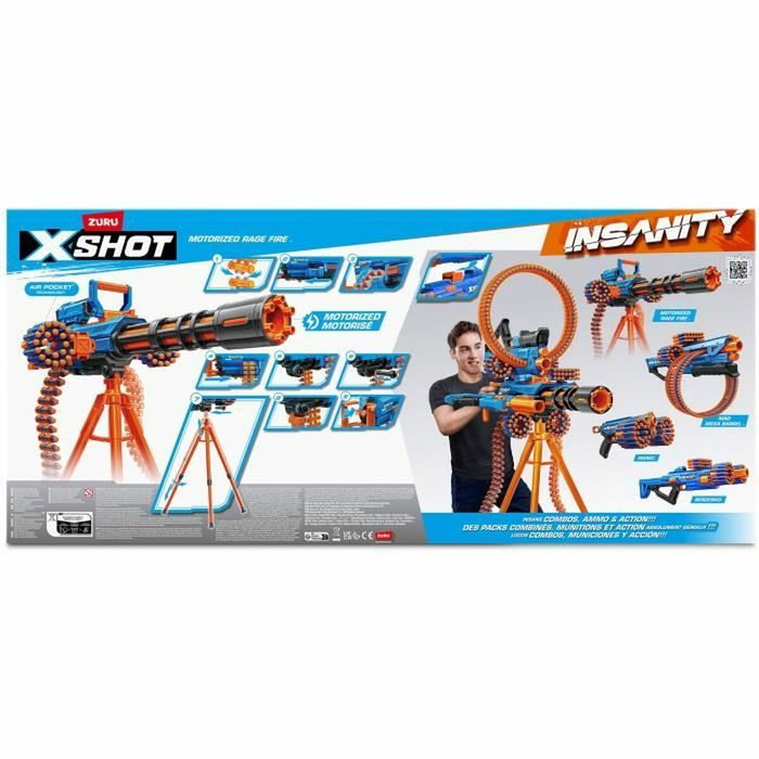 Zuru XSHOT Motorized Rage Fire Pistolet sur trépied avec 72 fléchettes Zuru XSHOT Motorized Rage Fire Pistolet sur trépied avec 72 fléchettes