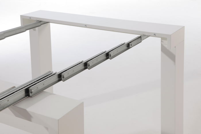 HERRAJES ALK Console et Table Extensible E6 H36, Glissières Unidirectionnelles, 300mm Fermée / 1340mm Ouverte