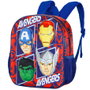 Karactermania Mochila Scolaire 3D Avengers Marvel à Relief - 31cm, 26x11x31cm - Avec Compartiment Principal à Fermeture Éclair et Pochettes Latérales en Filet