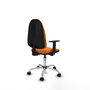 PIQUERAS Y CRESPO Chaise de bureau Algarra, similicuir orange, mécanisme de contact permanent