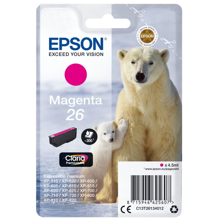 Epson Cartouche d'encre magenta Claria Premium T 261 T 2613 Epson Cartouche d'encre magenta Claria Premium T 261 T 2613