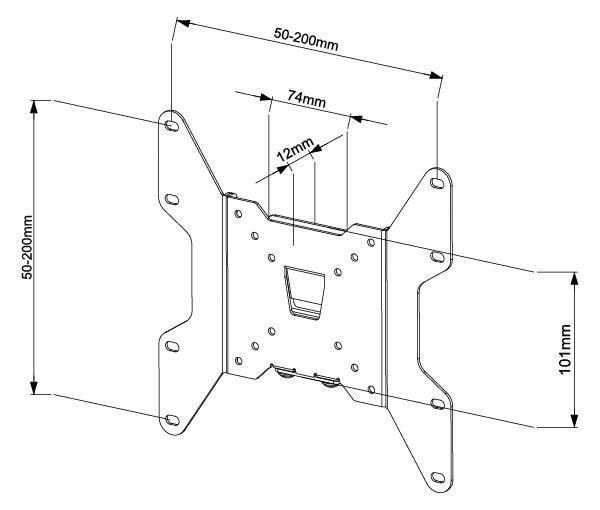 Vivolink Support mural professionnel compact, max 35 kg, jusqu'à VESA 200 x 200