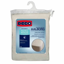 DODO Protège-matelas Aalborg Imperméable et Matelassé - 180 x 200 cm - Blanc