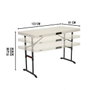 Table Piable Lifetime Lifetime 122 x 86 x 61 cm Crème Acier Plastique