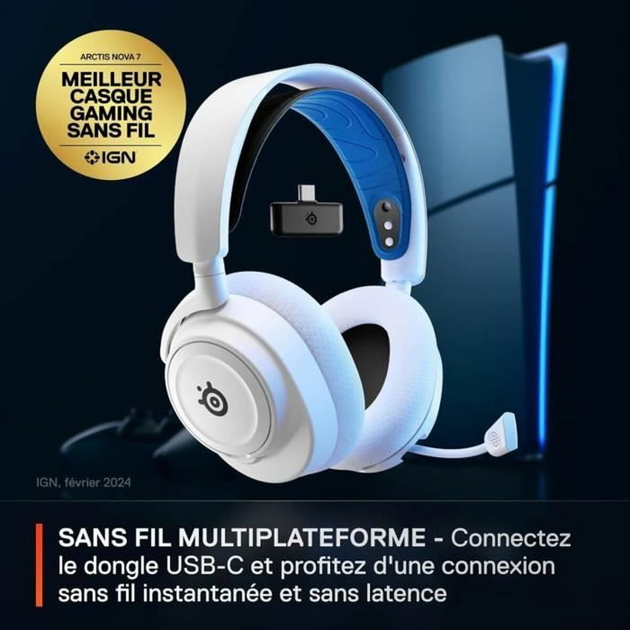 SteelSeries Arctis Nova 7P Blanc