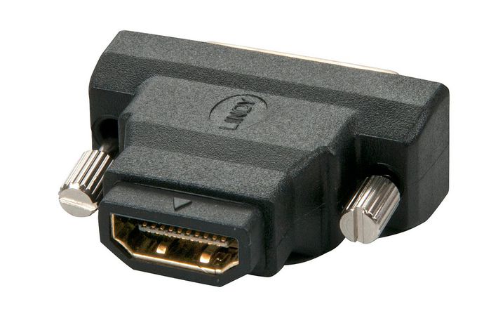 Lindy Adaptateur HDMI vers DVI-D Mâle, Convertisseur HDMI Femelle en DVI-D Mâle pour Moniteur - Connecteurs Dorés