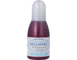 Tsukineko BRILLIANCE encre de recharge carmesí perlado effet nacré 20ml